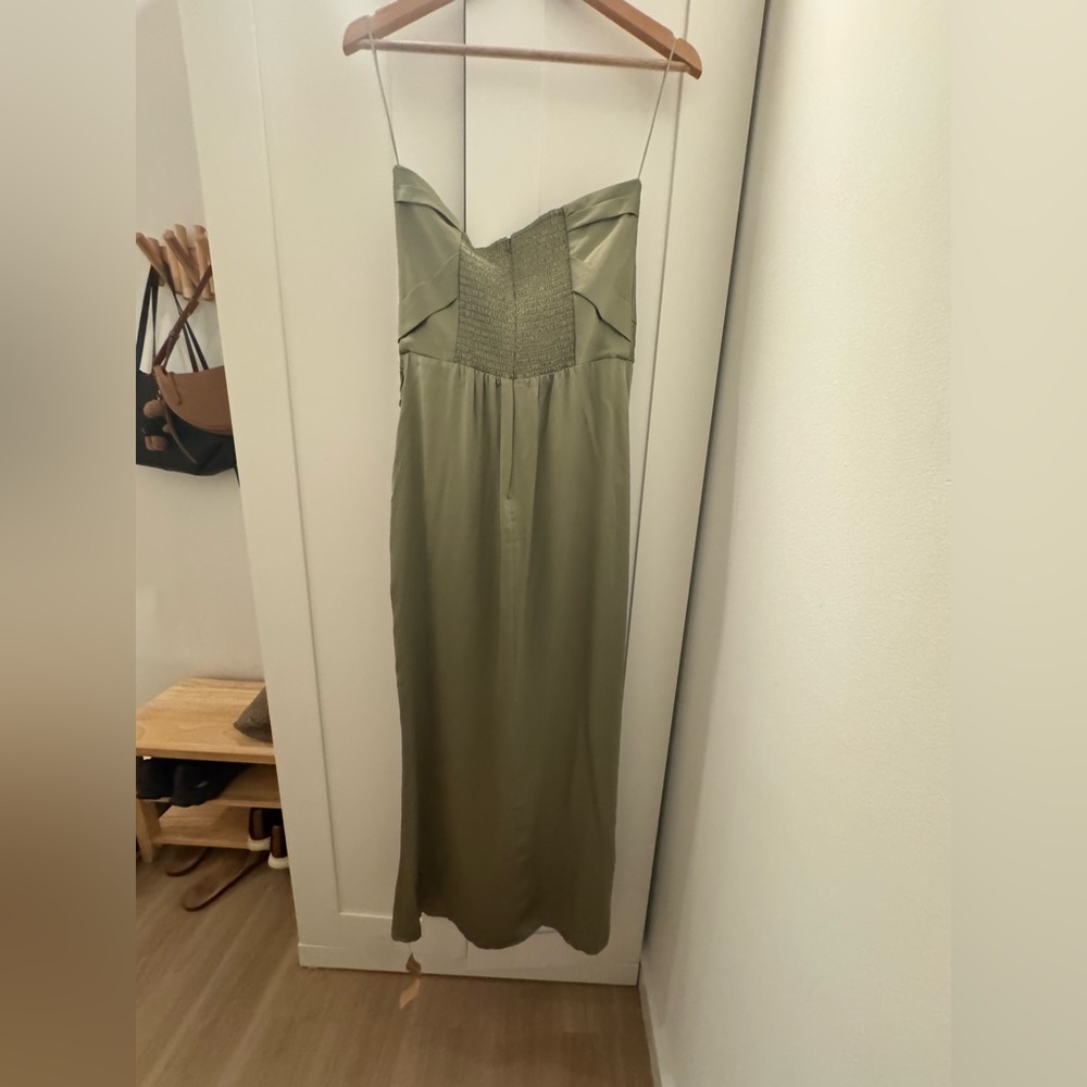 Reformation Barrow Dress - Artichoke Sz 8 - Picture 4 of 5